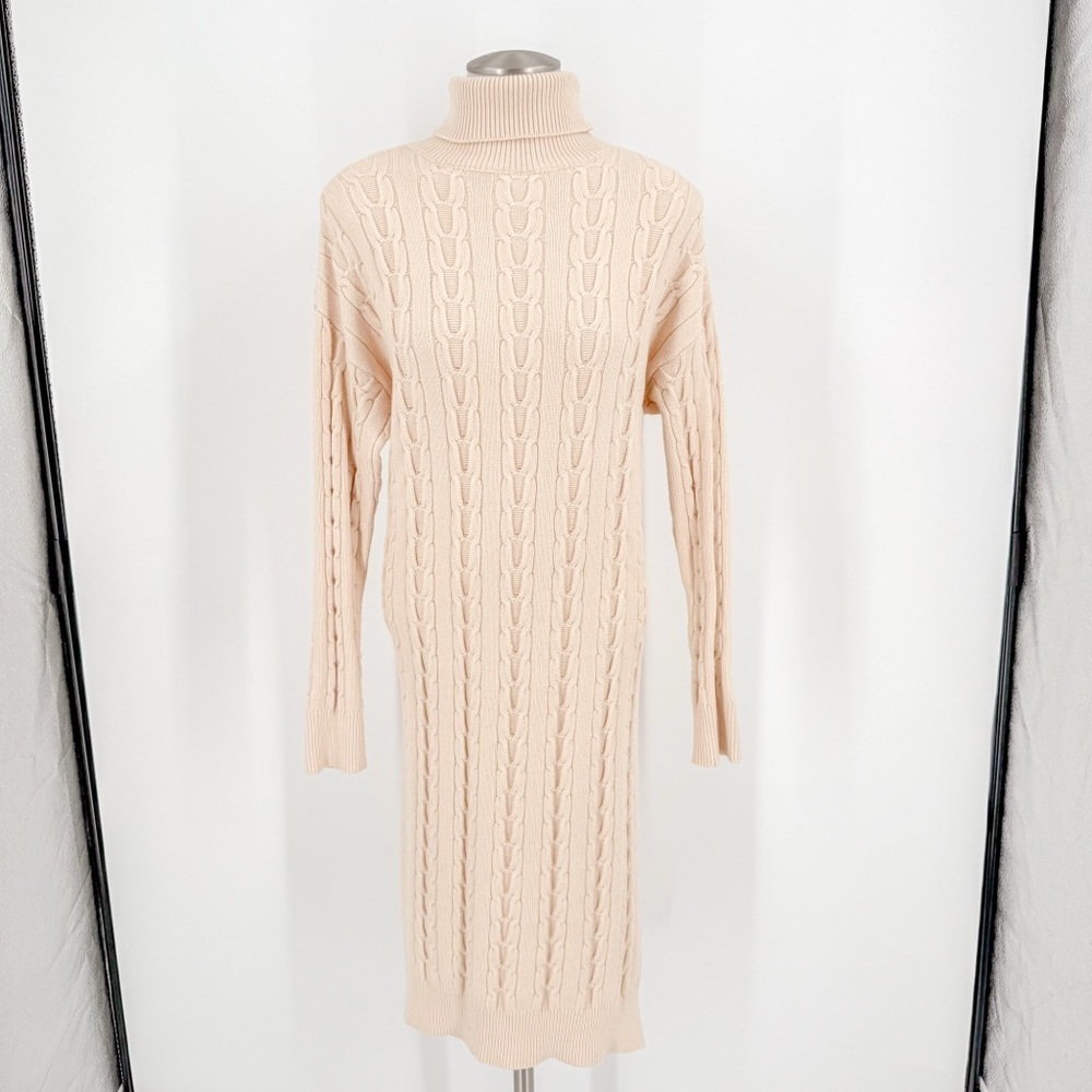 Petal & Pup Orange Turtleneck Long Sleeve Sweater Dress
